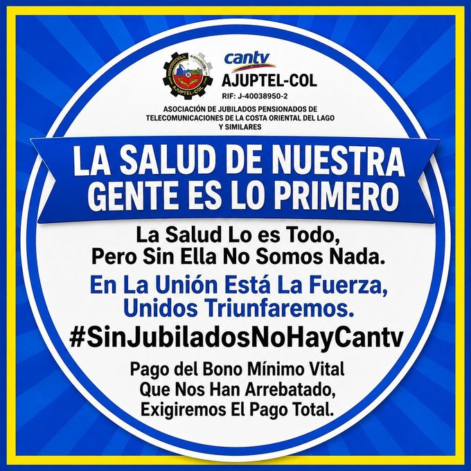 MarcoCeballo's tweet photo. #20ago #53Dias de Atropello,la Directiva de #CANTV no tiene Nombre Recortaron Unilateralmente el Bono Vital de 200$ de los #JubiladosCantvEnLucha La Sentencia 816 no es sugerencia,es ley ExigimosRespeto,Basta de Abusos #RestituyanElBono @CIDH @_Provea @NTN24 @dplacer @TAMARA_SUJU https://t.co/J9uk3dtPdB