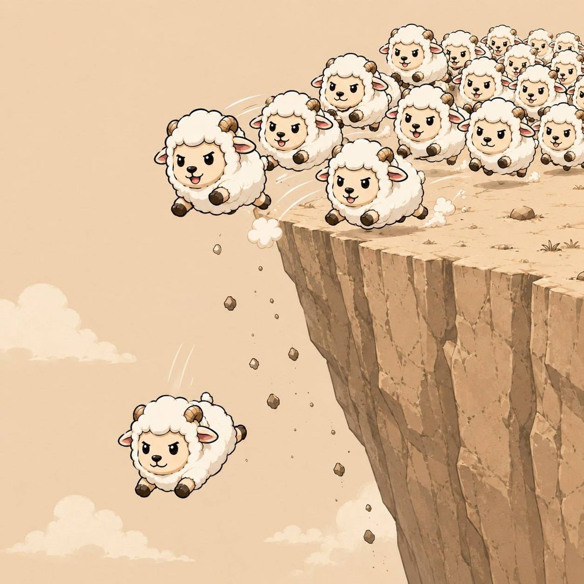 _sheepsol's tweet photo. Buy this coin because someone else bought it

You buy because the wallet you track bought.

He bought because the wallet he tracks bought.

And that wallet probably bought because someone else bought first.

We are all sheep. https://t.co/5zv4ncNTqo