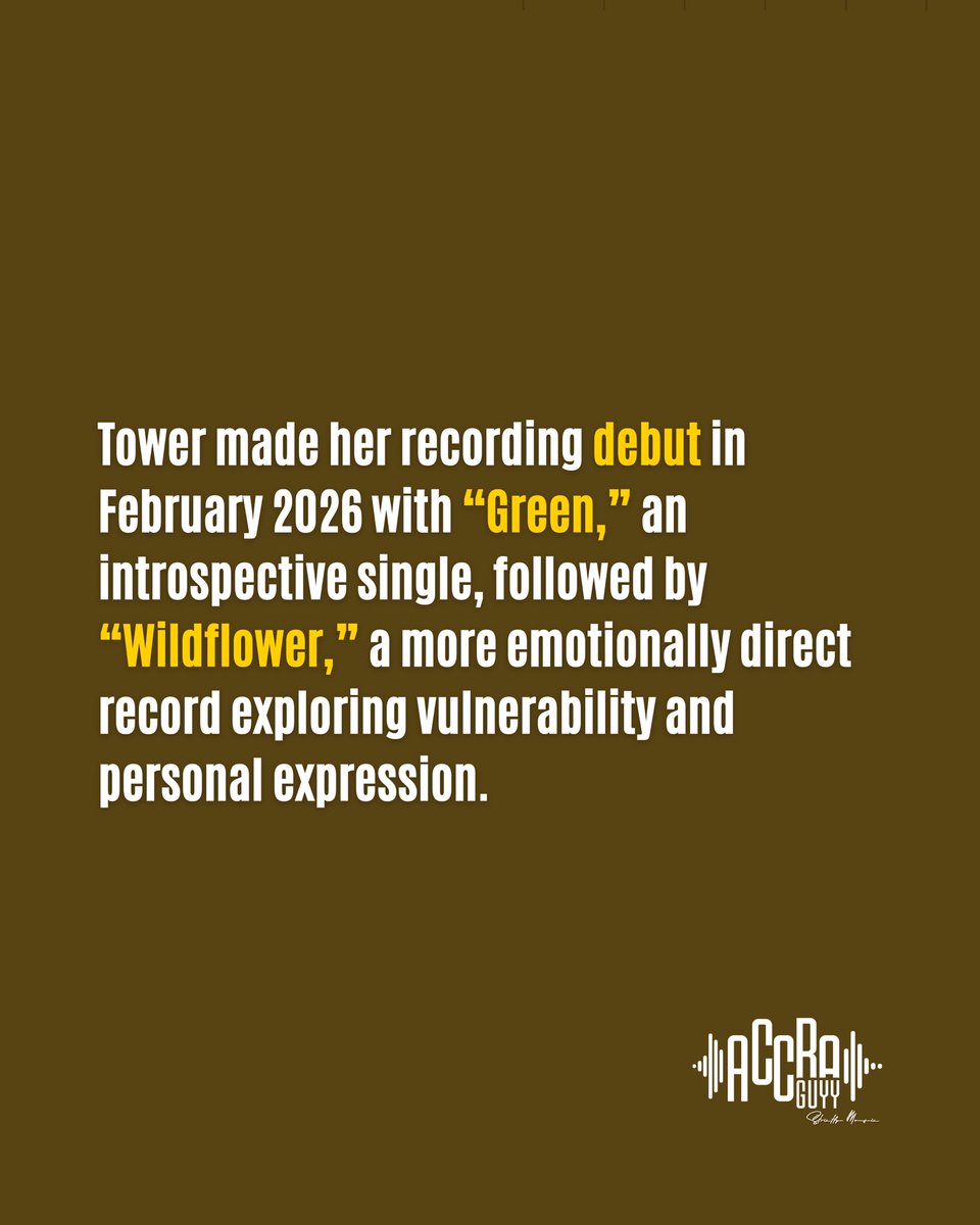 AccraGuyy's tweet photo. 🚨Ghanaian Alternative R&amp;B Singer Tower (@thisistower_ ) Earns 2026 African Muzik Magazine Awards (AFRIMMA) “Rising Star Award” Nomination.⭐️🇬🇭 https://t.co/nmtYJU3Ue2