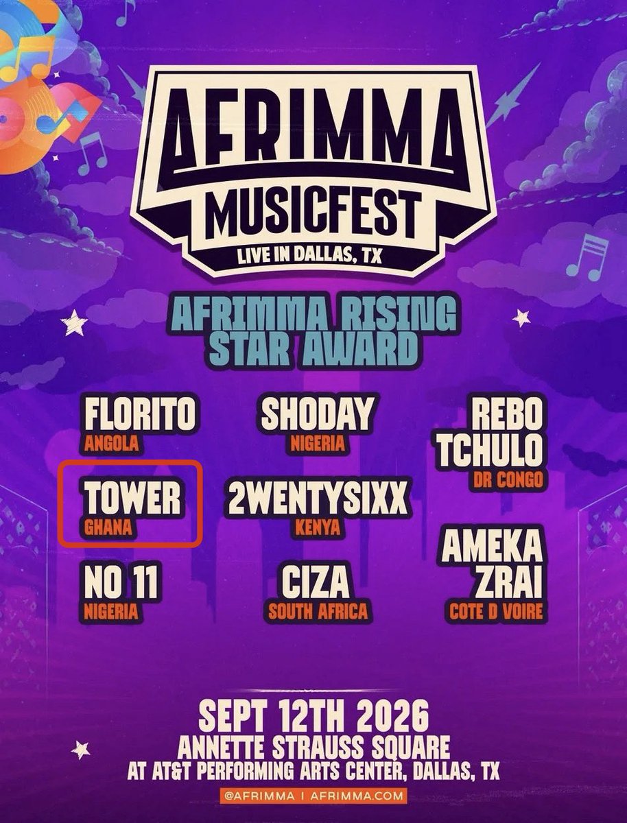 AccraGuyy's tweet photo. 🚨Ghanaian Alternative R&amp;B Singer Tower (@thisistower_ ) Earns 2026 African Muzik Magazine Awards (AFRIMMA) “Rising Star Award” Nomination.⭐️🇬🇭 https://t.co/nmtYJU3Ue2