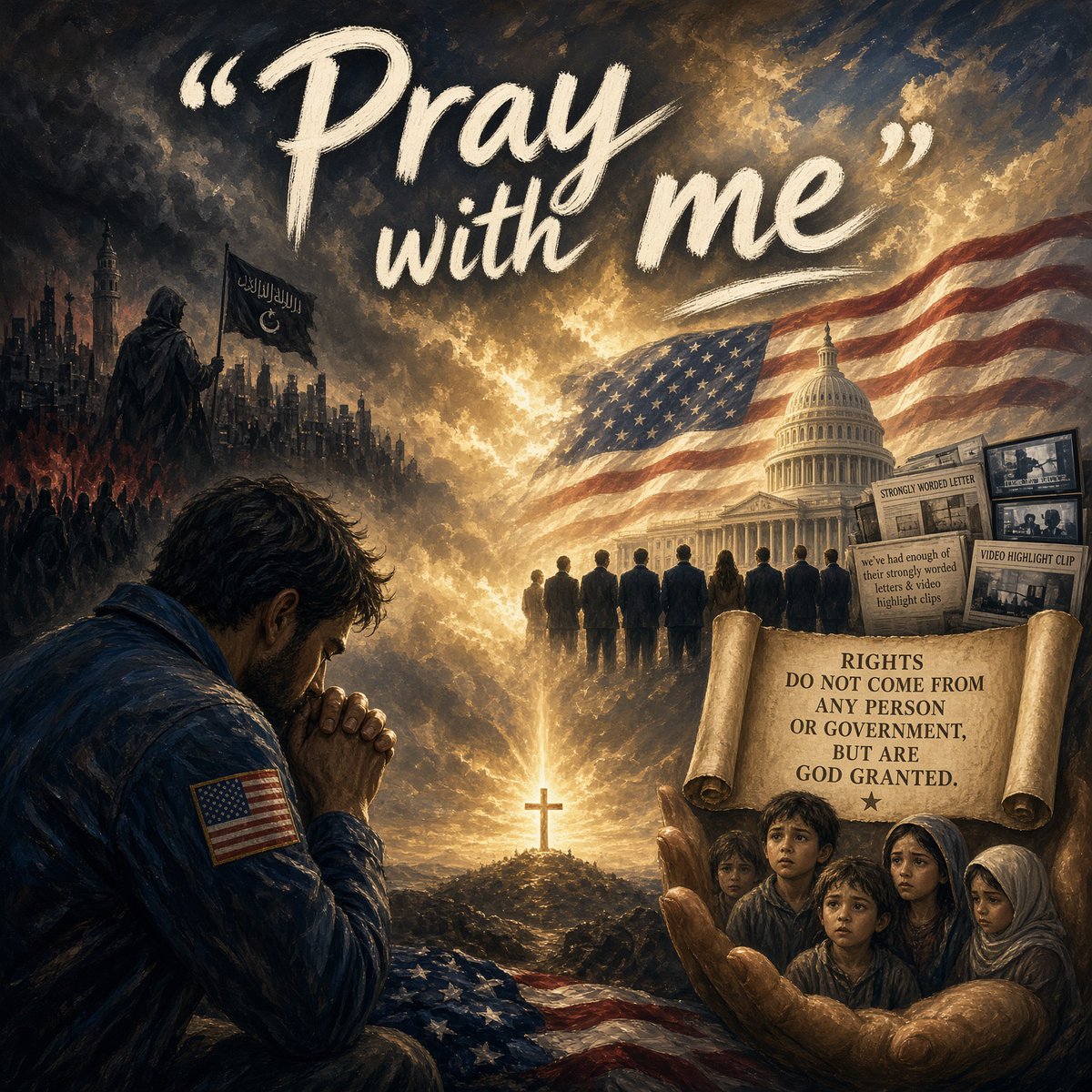 j0ker937's tweet photo. Lord Jesus,
Thank You for the blessing of protection & mercy.
Thank You for granting me this day to praise You & worship.
Your grace is all that matters, & I wish the world would wake up to its wicked ways.
I pray You walk with us every step of this journey, aligning all of our decisions with Your perfect will.
Thank You for placing me in the greatest nation in the history of this world.
Protect & guide our elected officials to do the right thing & to put the betterment of these great United States ahead of their personal gain.
Lord, we've had enough of their strongly worded letters & video highlight clips.
I pray they finally take the initiative to rid America of the false prophet they keep in the name of tolerance.
Lord, may all of America wake up to the silent but violent takeover we're witnessing today.
Guide our steps & our words to make the highest impact in bringing a revival of prayer & worship of the One true King of Kings.
Lord, help me & all who pray with me right now to protect the children from this evil practice of Sharia law.
Protect Americans from foreign entities who seek to punish Americans with their deceptive laws.
Lord, help us spread and help all realize and recognize that rights do not come from any person or government, but are God granted.
Lord, You are the creator & the One who granted free will.
I am Your son who chooses to live by Your Living Word with that same free will.
In the precious, sweet name of Jesus,
I pray,
Amen & Amen.

Let's get it, America.