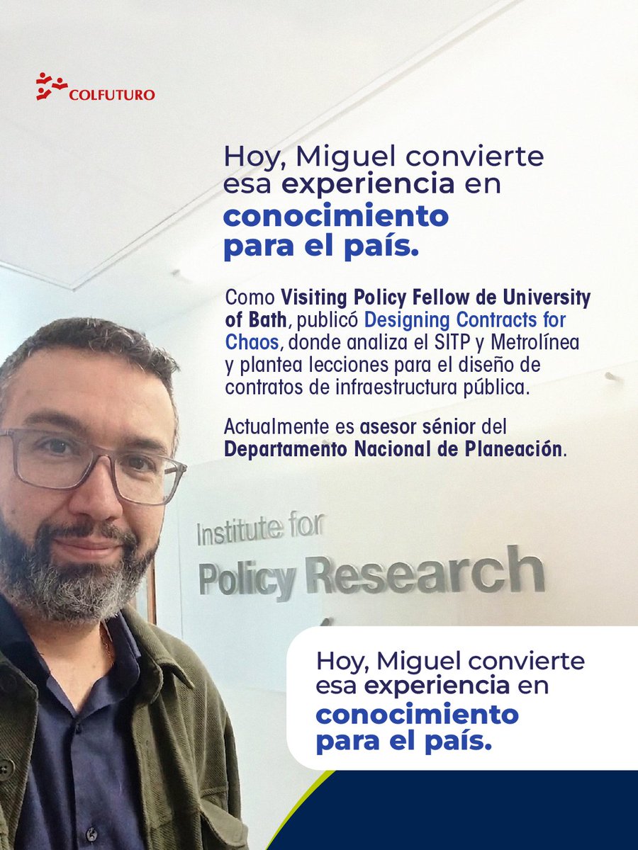 Colfuturo's tweet photo. Historias como la de Miguel Díaz Martínez muestran cómo la formación internacional puede generar nuevas perspectivas y soluciones para los desafíos de Colombia. Invertir en talento es invertir en el futuro del país.

Porque invertir en talento es también invertir en el futuro de Colombia.

¡Desliza y descubre los detalles de su investigación!

#estudiarenelexterior #posgradosenelexterior #colombianodestacado #colfuturo