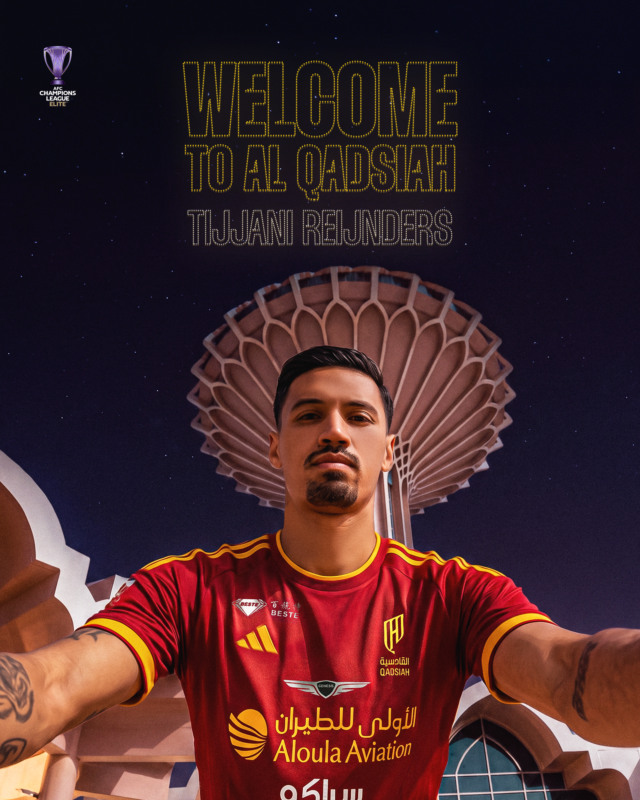 TheAFCCL's tweet photo. 𝗔 𝗻𝗲𝘄 𝗻𝗮𝗺𝗲 𝘁𝗼 𝘄𝗮𝘁𝗰𝗵 👀✨

Tijjani Reijnders is heading to 🇸🇦 Al Qadsiah and the #ACLElite stage awaits 🏆 https://t.co/bAvZrKUIcZ