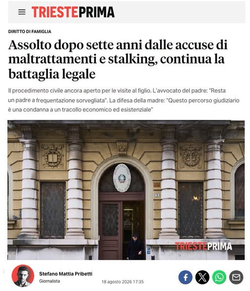 lafionda_com's tweet photo. - Accusato dalla ex moglie di maltrattamenti in famiglia e atti persecutori;
- Assolto.
Si, ma dopo 7 anni.
#falseaccuse, il flagello del terzo millennio.
Leggi tutto: https://t.co/iQyoSUsXiw
https://t.co/lrmHO1Sty1 https://t.co/g90T8FnK01