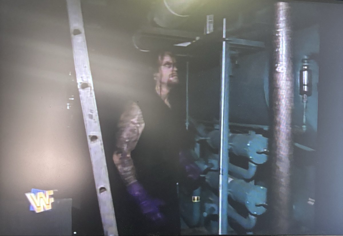 IsThisAWork's tweet photo. The thing that always makes me laugh is how the WWF made the boiler room feel so ominous and scary and even had Undertaker hesitant about going in there.
It’s literally just a boiler room at a building. #WWF96 https://t.co/4cDJHsPUxW