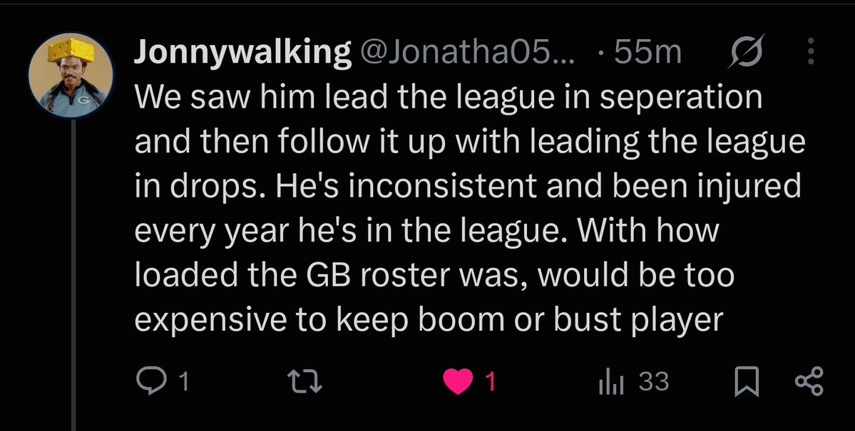 ZCPackSZN's tweet photo. @BigTyler99 @SeeColes He hit the nail on the head imo https://t.co/BHVhhbR79l