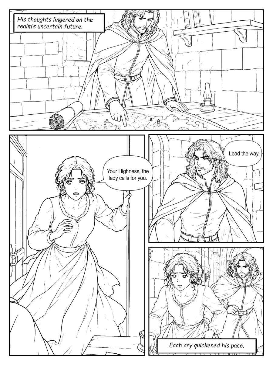 willowdavv's tweet photo. Duty and Destiny👑
As thoughts of an uncertain realm weigh heavily upon Prince Caelan, an urgent summons breaks the silence, forcing him to rush to his lady's side.
#ComicPanel #Webtoon #FantasyArt #DigitalArt #IndieComics #MangaArt #ComicPanel #Webtoon #paidwork #DigitalArt https://t.co/7nhC93DwU0