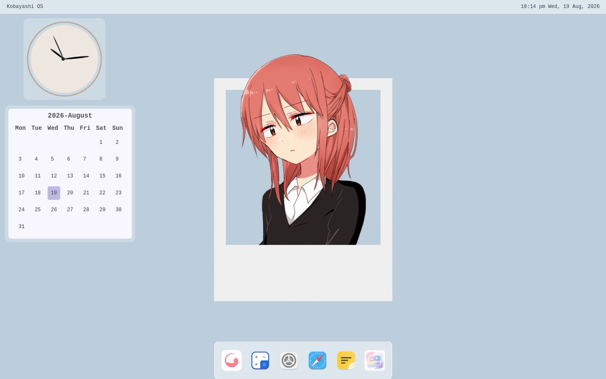 anshumitasahu's tweet photo. Day 86 of #100DaysOfCode 🚀
More work on the Widgets section today!
•Added resizable widgets
•Added right-click context menu
•Added an Open option
•Widget positions now persist with local state
•Fixed some CSS issues
More coming soon!
#React #WebOS #BuildInPublic https://t.co/jXjl4WAcwo