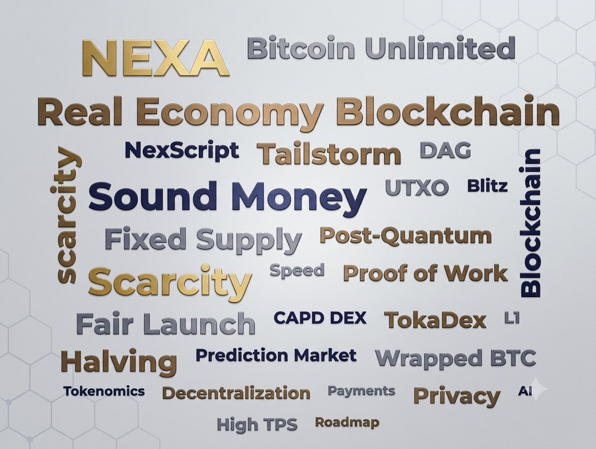 lenntreve's tweet photo. Nexa has the security and decentralization of Bitcoin, the programmability of Ethereum, and the scalability of Nexa.

@NexaMoney is not only a decentralized P2P global cash system. It’s an infrastructure.

✅ Tailstorm hardfork makes Nexa a hybrid DAG, coming soon!
✅ Instant transactions
✅ Not smart contracts but ‘wise contracts’
✅ UTXO / Proof of Work
✅ Not only chasing high TPS (>100,000) but also solving the real bottleneck of signature verifications (140,000 p/s) with Blitz, developed by @PeterRizun
✅ Transaction costs near zero (like $0.00001 per transaction)
✅ Pseudonymity
✅ No complex and vulnerable L1 needed; everything lives natively on L1
✅ Native tokens
✅ Post-quantum narrative in 2027
✅ Fair launched
✅ Fixed supply
✅ Same tokenomics as Bitcoin with halving every 4 years, same amount of satoshis
✅ Kept building 24/7 and team grew from 4 to 20 people during bear market
✅ Sponsor of Bitcoin Mena
✅ By @BitcoinUnlimit team, a well-known group since 2015, fully doxxed team
✅ Nexa AI integration with AI agents makes developing dApps very easy
✅ Wrapped Bitcoin comes to Nexa, the first on UTXO

Buy Nexa at @BiconomyCom @MEXC @BingXOfficial @coinexcom @nonkyc_exchange or @safetrade

$BTC $ETH #altcoingems #AltcoinAlert #altcoinsignals #UTXO #PoW $NEXA