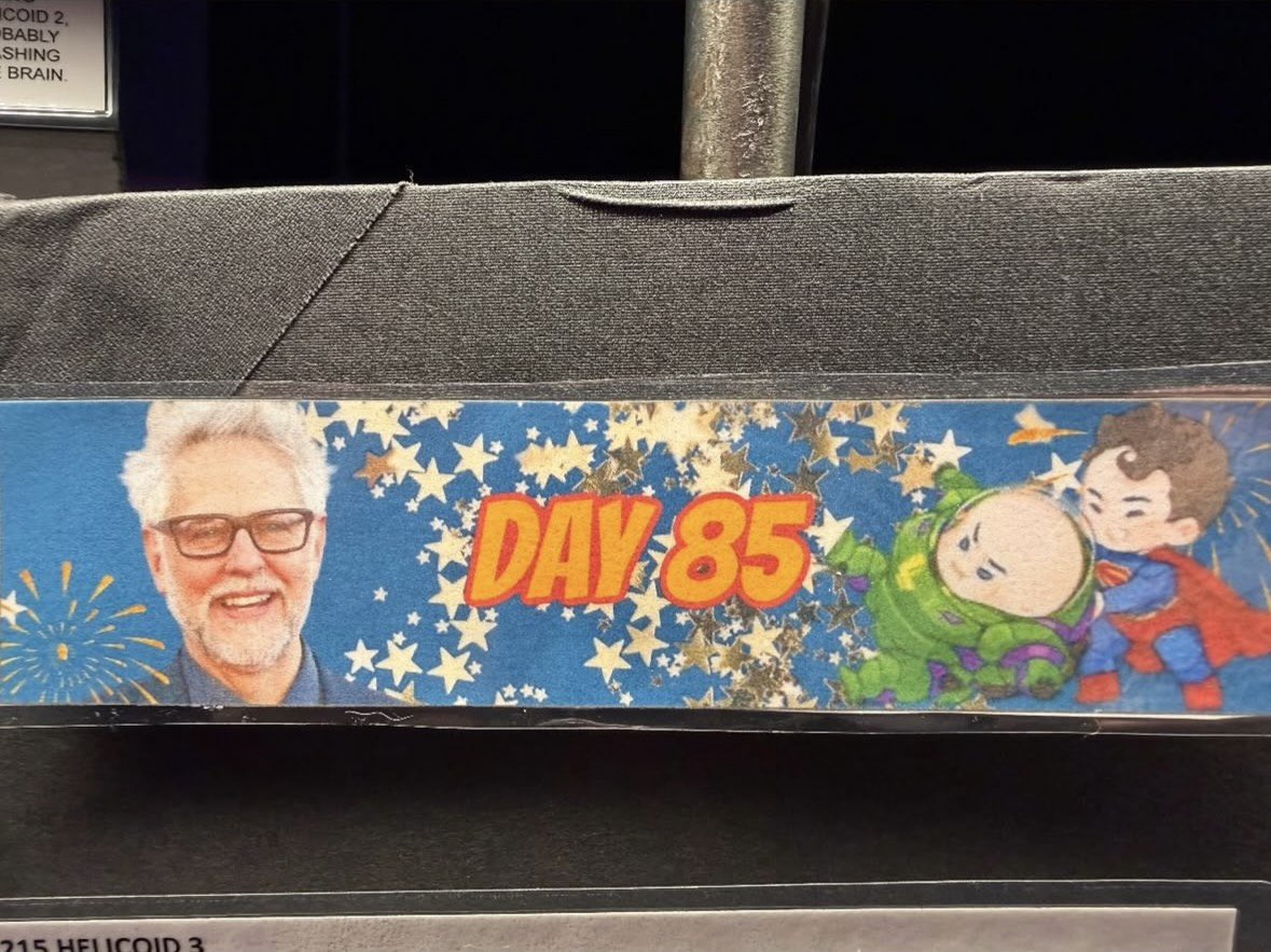 DCdaily's tweet photo. James Gunn reveals MAN OF TOMORROW is currently filming on Day 85. https://t.co/yvbkbFCXtu