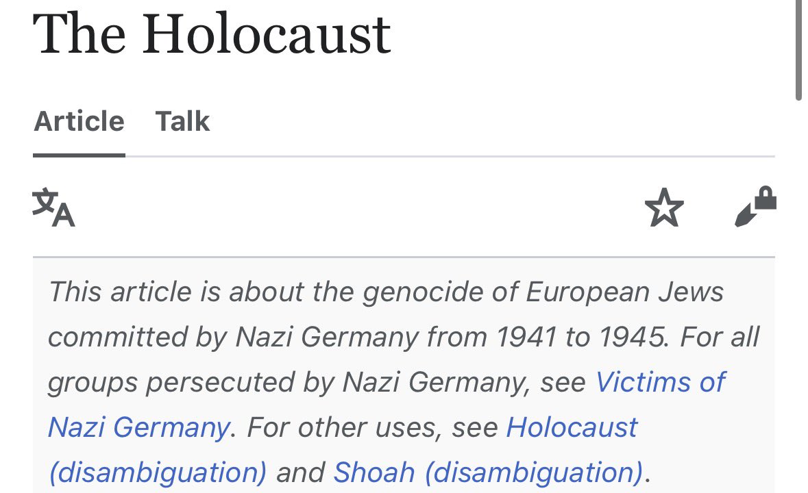 Potatomasher51's tweet photo. @ReighpBlumpf @cartoon_magoo @s317rc Holocaust specifically refers to the genocide of European Jews, it doesn’t include the other genocides. As I said https://t.co/MaTn3QDh68