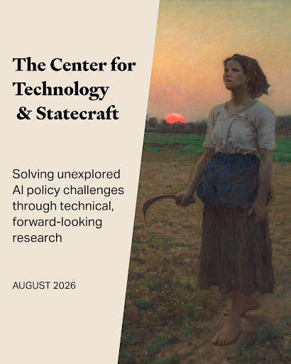 KhanSaifM's tweet photo. Today I’m launching the Center for Technology & Statecraft (CTS), an initiative inspired by the lessons I learned first as a policy researcher and later in the White House.

I'm an optimist about technology. Institutions adapt to disruptions — whether the industrial revolution, computing, the internet — through competition, self-correction, and iteration, and we mostly figure it out in the long run.

But we've never had to adapt to a technology that is both this transformative and developing this fast. AI capabilities continue to scale rapidly with no sign of slowing, and it's a full-time job just to keep up with model releases. I worry policy will stay reactive right up until we face immense disruptions — including basic challenges to human agency and relevance in a world of powerful AI.

Even still, I believe policy can steer this transition, but only with foresight and the right information.

CTS aims to provide just that. Our two initial policy focus areas:

1) How policy can shape virtual and physical automation over the next decade as we reimagine the social contract in light of advanced AI.

2) How to manage long-term strategic US-China AI competition while ensuring stability.

These focus areas will build on a deep model of the AI value chain, from chipmaking tools, to the compute, algorithms, and data that make AI, to the tokens, agents and robots that affect the world.

For more on our worldview and research philosophy, read https://t.co/yD25oZWBb4.

I’ve seen firsthand how technical, forward-looking research can inform policy if it’s ready for the policy window. After a decade as an IP and tech lawyer, I joined a think tank, CSET, in 2019 to study AI chips, their supply chains, and AI policy. This was three years before ChatGPT, so these weren't seen as urgent topics at the time.

Soon after, AI quickly became an increasingly salient policy issue. From 2021–2025 I served in the White House NSC and the Commerce Department and put new policy ideas into practice (alongside many brilliant colleagues).

One goal of CTS is to scale this kind of experience to a whole team: @KonstantinPilz @nchlsbrwn @amelia__michael @mary_clare_m already bring a wealth of technical and policy expertise and we’ll continue to grow to tackle an ambitious research agenda.

We're thrilled to be supported by and affiliated with @IFP, and grateful to the advisors and colleagues who helped get CTS off the ground, including @ohlennart, @fiiiiiist, @AlecStapp, and @calebwatney.

Our first major reports will launch soon. You can follow us at @techstatecraft.