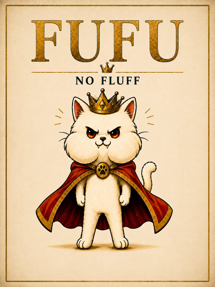divinemafa's tweet photo. @FUFUCatCoin $FUFU NO FLUFF https://t.co/UXLexbdNEQ