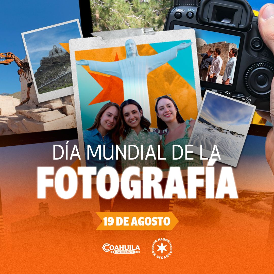 manolojim's tweet photo. Cada fotografía guarda un momento, una historia y un recuerdo que permanece. En el #DíaMundialDeLaFotografía reconocemos a quienes, con su talento, capturan la grandeza de nuestra tierra y de nuestra gente. ¡Muchas felicidades! 🤠 📸 #CoahuilaPaDelante #APasosDeGigante https://t.co/6muJh6c29u