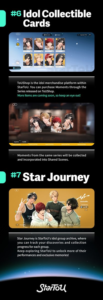 StarToU_EN's tweet photo. 🔔 User Login Guide Updated

Unlock core features like Home Screen, Echo, TOKI, Starlit Stage, and more... 

Journey with them, witness their growth and transformation, and give them your biggest support in this immersive experience!

#StarToU https://t.co/5pXLG3awIq