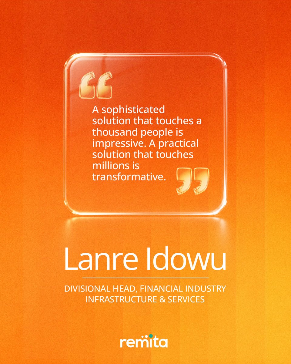 RemitaNET's tweet photo. Innovation isn't just about how advanced it is, it's about how much more it lets people do.
At Remita, we build infrastructure that helps people and businesses do more in the digital economy.
Shouldn't technology always help us do more?
#Remita #Fintech https://t.co/QVVhbVYwfu