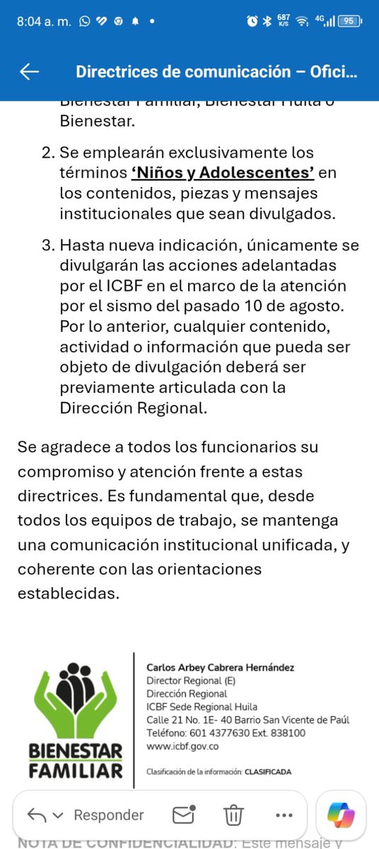 JenniferPedraz's tweet photo. Directora @carorestrepocan, ¿usted conoce el Código de Infancia y Adolescencia? El art. 12 OBLIGA a reconocer las diferencias entre niñas y niños para garantizar equidad y derechos.

Invisibilizar a 7 millones de niñas no es un “detalle”: es incumplir la ley. ¿O es que para usted las niñas no cuentan?