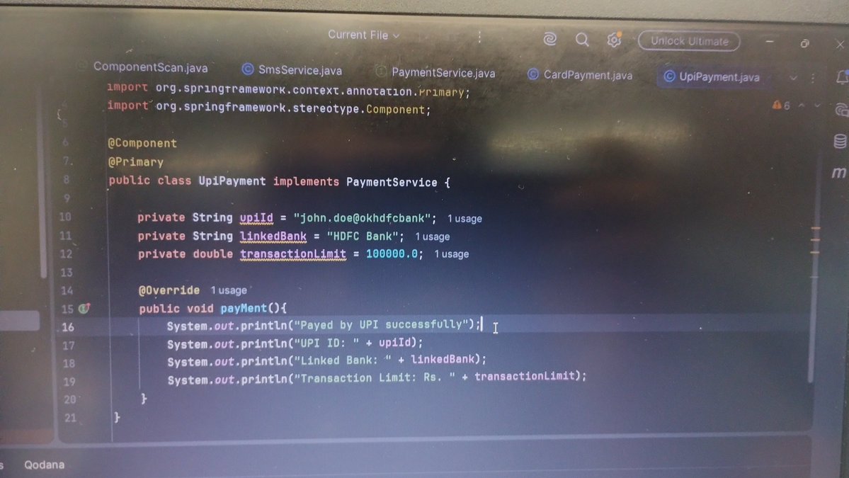 SwainShubh's tweet photo. Day 80 of learning java 🚀 

Today i learn 

✅ Flow to spring IOC container 
✅ How to make our dependency decoupled

As of now these concepts looking easy and understandable 😉 

Let's see Tommorow 

#java #javadeveloper #spring #springboot https://t.co/msXOUX2Fbe