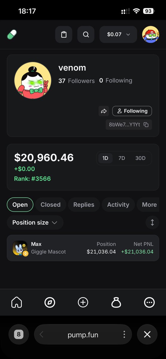 BrodaTobi's tweet photo. @VenomCrypto_ Following boss. Username grinqy. OG member since the days with you and xvii. https://t.co/3P75siETnk