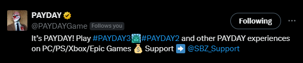 SnowyNevado's tweet photo. do nada lembrei que o fucking Payday me segue aqui https://t.co/Qc2cEa9Ffi