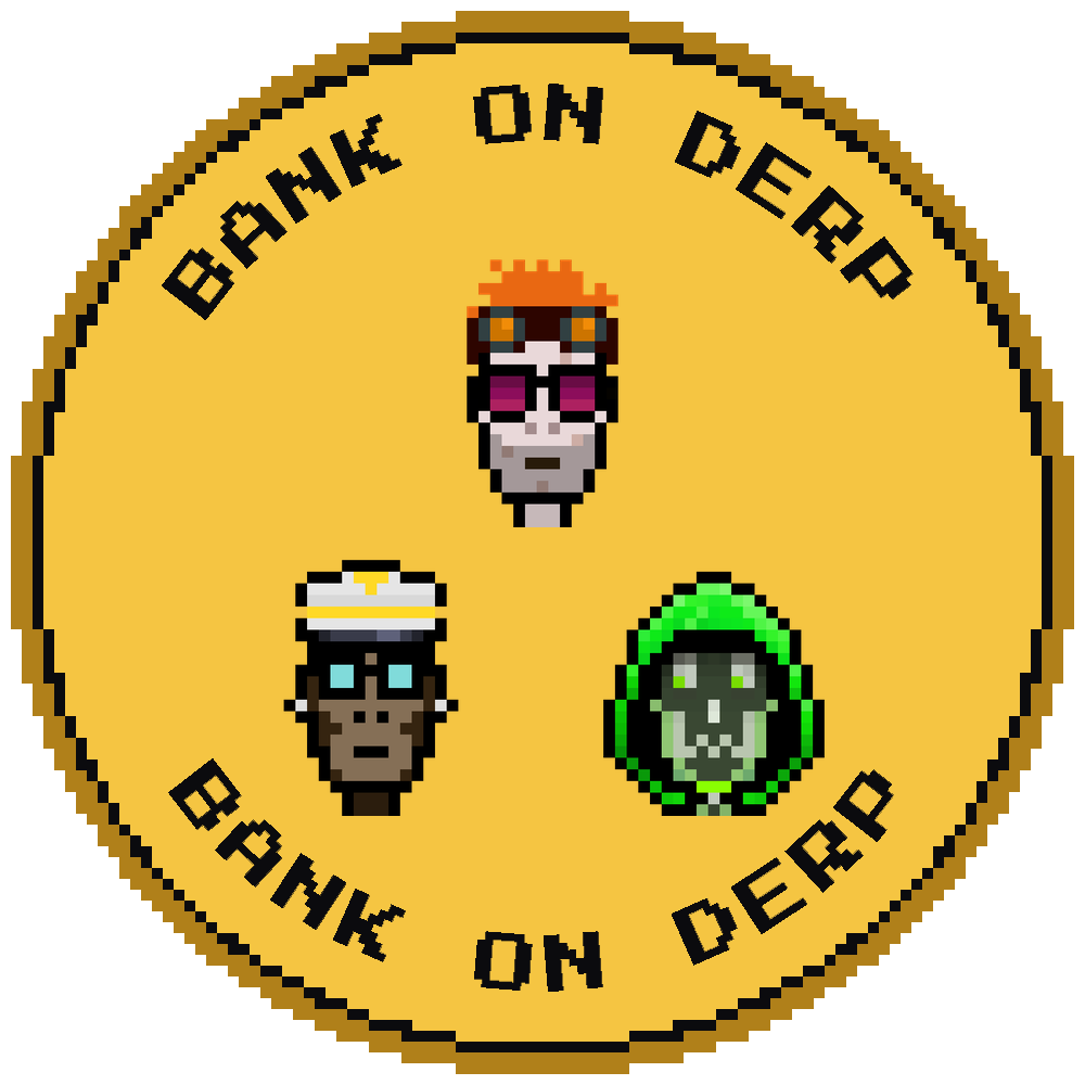 stonkpit's tweet photo. DerpNotes are live.

Lock an exact face of mined DERP — 10,000 / 100,000 / 1,000,000 — inside a bearer note NFT. Pick a vesting lock: 30, 90, or 180 days. The DERP escrows in the contract; the note is the claim.

When it matures, whoever holds it can break it: the contract sells the face to the Merchant at the live floor price and pays the ETH straight to the bearer. The Merchant's price only rises — a vesting note can never be worth less tomorrow than today.

Wrapping is free. Art and metadata 100% on-chain. 10% enforced royalty on every resale feeds activated DerpBoys and the Merchant.

Wrap: https://t.co/79f28pD9y8 Trade: https://t.co/R48PL6TnEe