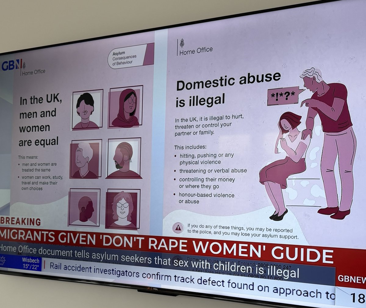 thecourtglasgow's tweet photo. 📺 watching @GBNEWS 🤬 this is shocking ! Enough is enough illegal immigrants are being giving a guide on who & who not to Rape ! F’ck Off let’s just stop bringing these Animals into the country ! #migrants #beasts #rape #uk https://t.co/APP2U8b4Vt