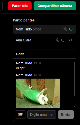 NemTudo_'s tweet photo. Atualizações no AntiJanja, o site mais fácil (mt melhor que Meet) da internet toda de transmitir tela:

- Um chat! (Vocês pediram muito!)

- Controle individual de volume por pessoa ou transmissão

- Melhoria ABSURDA da estabilidade de transmissão (ainda estou trabalhando pra melhorar a estabilidade em salas com muita gente)

- Supressão de ruído no microfone!

- A possibilidade OPCIONAL de criar uma conta pra ninguém mais roubar seu nome

- Lista de salas públicas

- Seletor de qualidade de transmissão

E mais várias outras coisinhas q vcs descobrem usando

Lembrando que o código é open source, tô aceitando vários PR's de feature também!

Link aí em baixo pra transmitir tela com literalmente 4 clicks 👇 #discord

(like + rt pra divulgar ae rs)