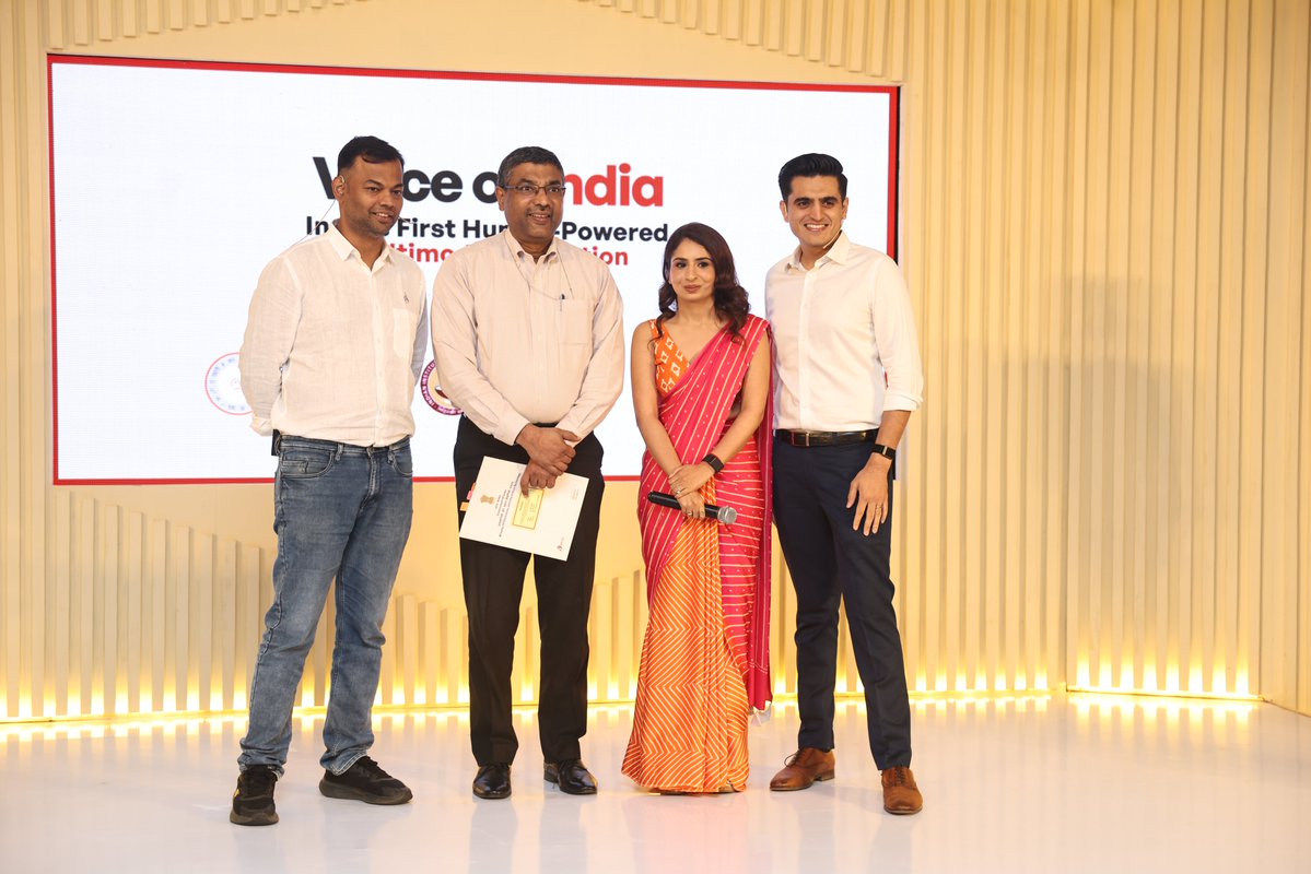 JoshTalksAI's tweet photo. Introducing Voice of India, India's first independent, multimodal AI evaluation platform, built in partnership with AI4Bhārat at IIT Madras.

Shri S Krishnan, Secretary, MeitY, Government of India, joined us in Delhi for the launch.

One line from the conversation stayed with us. “You cannot build AI for India without building the ability to measure it for India.” 

India has 22 official languages, hundreds of dialects and highly diverse ways of communicating. Yet most AI systems don't reflect the the reality of how people actually speak and communicate in India.

That is the gap we are building for. Results will be published here.