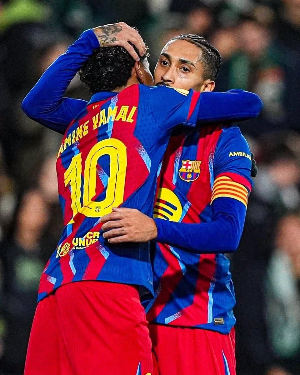 BarcaStats__'s tweet photo. 🇪🇸🇧🇷 𝗟𝗔𝗠𝗜𝗡𝗘 𝗬𝗔𝗠𝗔𝗟 𝗘𝗧 𝗥𝗔𝗣𝗛𝗜𝗡𝗛𝗔 𝗡’𝗔𝗩𝗔𝗜𝗘𝗡𝗧 𝗣𝗟𝗨𝗦 É𝗧É 𝗗𝗔𝗡𝗦 𝗟𝗘 𝗠Ê𝗠𝗘 𝗫𝗜 𝗗𝗘𝗣𝗨𝗜𝗦 𝗟𝗘 𝟮𝟮 𝗠𝗔𝗥𝗦 𝟮𝟬𝟮𝟲 ! 🤯

Ils jouent ensemble ce soir ! 🤩 https://t.co/hQxRtuPsyY