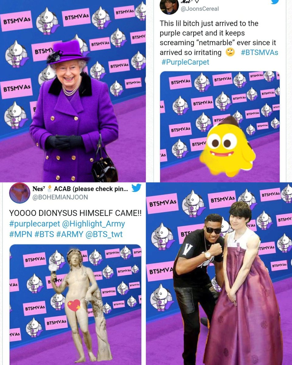 taesl0ver's tweet photo. remember when 2019 vmas did bts dirty so armys created our own award show with the iconic purple carpet, it trended ww, got more media coverage than the show &amp; even had teen vogue wishing it existed irl. the memes that night were thee BEST, you just had to be there 😭 https://t.co/K7fVHPQIHL