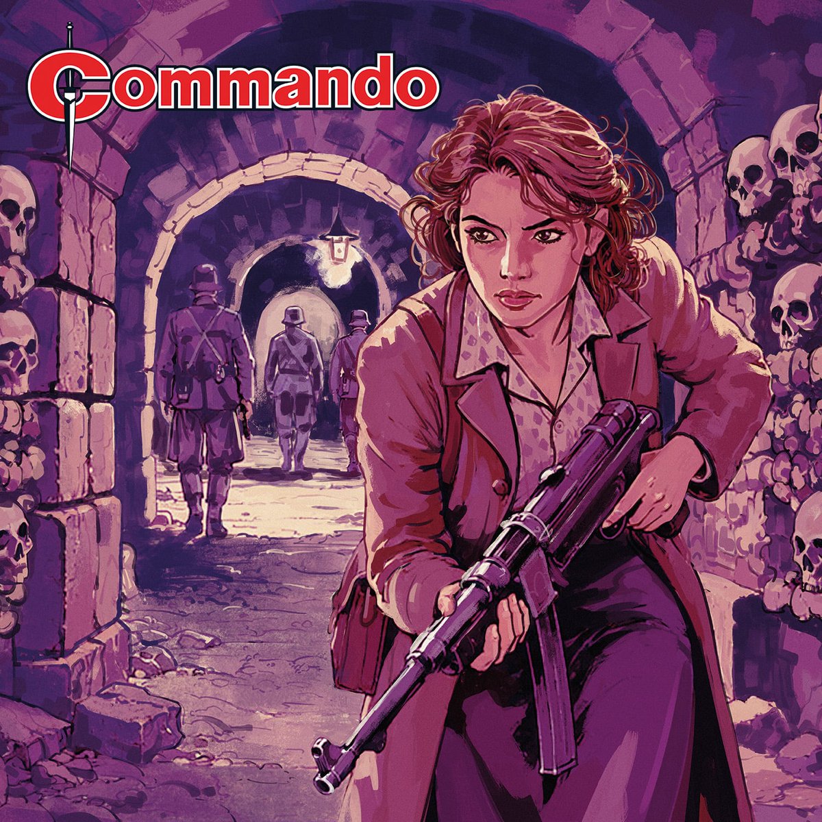 CommandoComic's tweet photo. France, 1942. After her cell of Resistance fighters is betrayed and their intel destroyed, Eleanor Moraux goes on the run. But Eleanor has memorised vital intel that could free her homeland — she must resist capture and she must escape. Issue 5989, Resistance, coming soon! - QM https://t.co/LOCn3h6UEq
