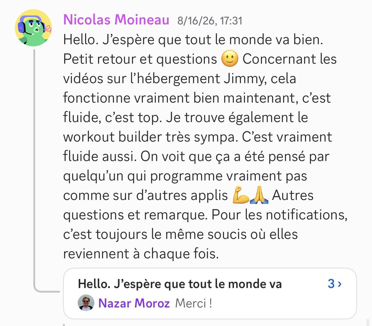 nazarmoroze's tweet photo. Nicolas, a coach from Namur, Belgium, on Jimmy:

“You can tell this was designed by someone who actually programs training. Not like other apps.”

Best thing a coach has said about the product so far. https://t.co/J02BajWbTl