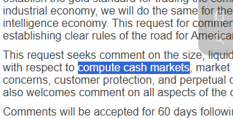 LorreneWalker's tweet photo. This is fucking huge

The trading commision just gave a term for all AI and compute markets and its "compute cash markets"

Send CCM
https://t.co/jTm9myob2o

posted 5 minutes ago https://t.co/6uA6q47aod