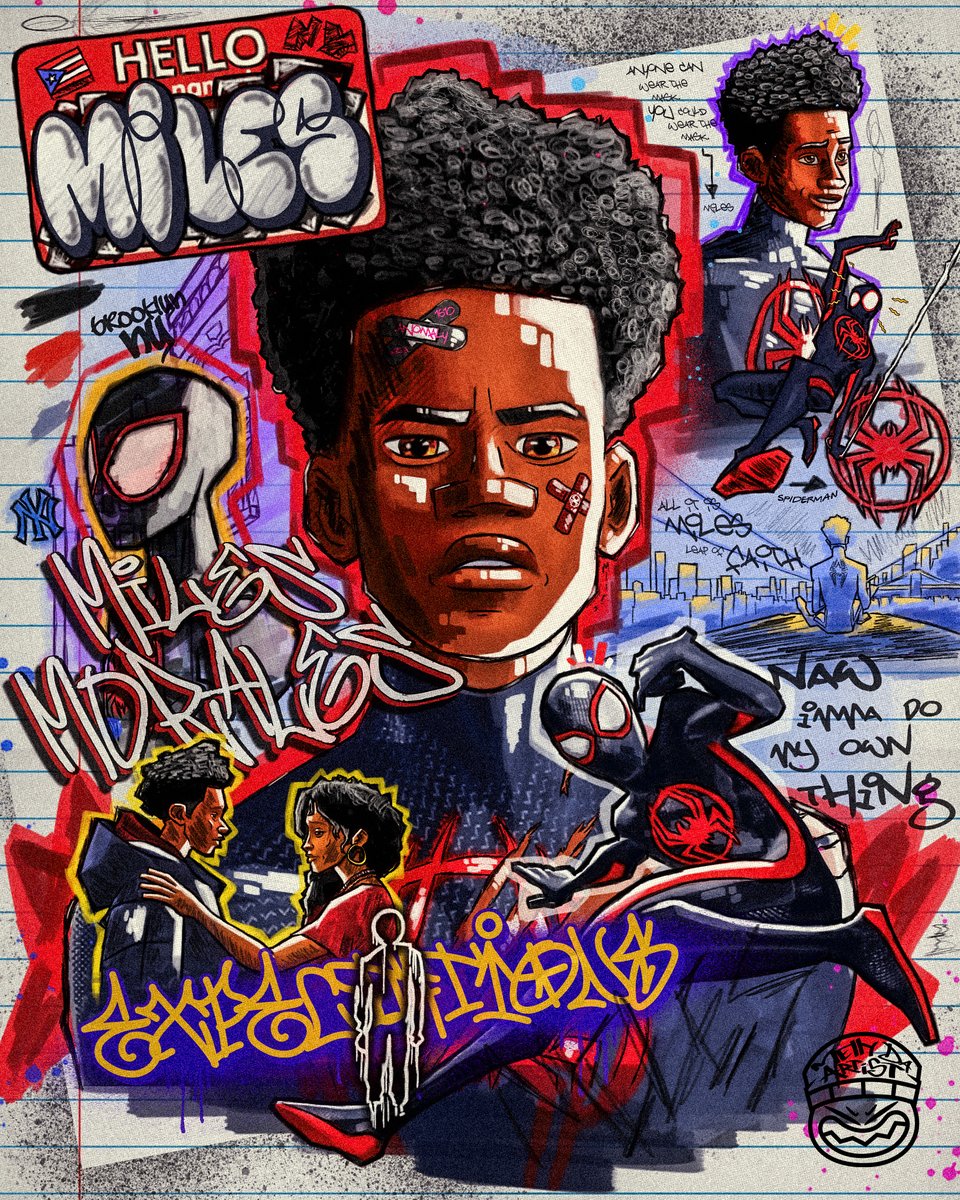 MellyDaArtist's tweet photo. Miles Morales.jpg🔴🕷️ https://t.co/5NhnSsG074