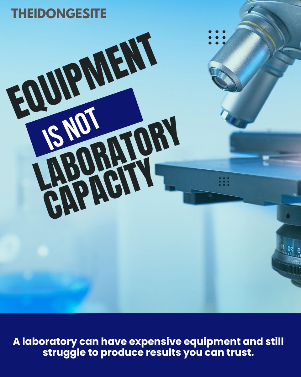 Idongesitval's tweet photo. A laboratory can have AAS, ICP-MS, ICP-OES or XRF equipment and still produce results you cannot confidently act on.

Because equipment is not the same as capacity.

Here’s what I mean.
A thread 👇 https://t.co/Wqg2pUU7G7