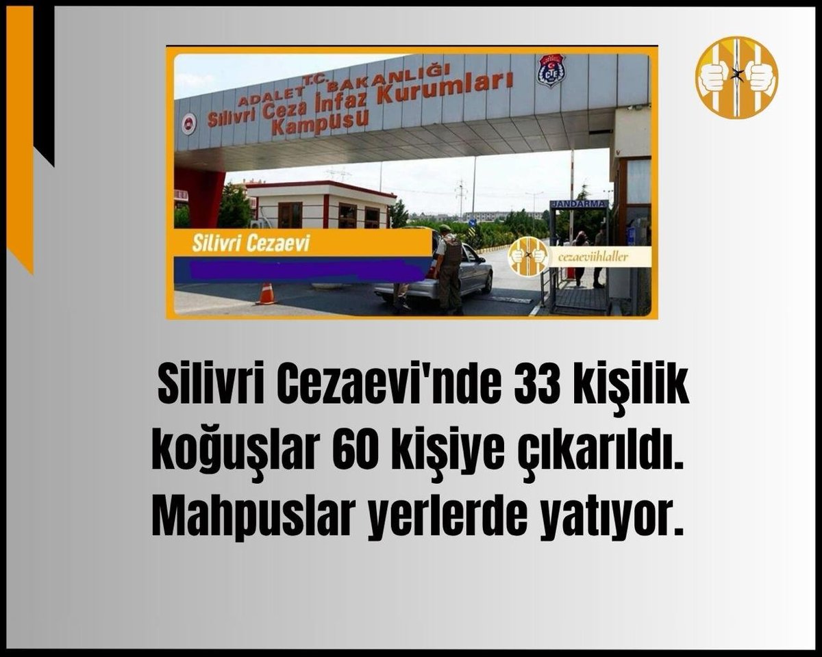 kybdlnhayatlar's tweet photo. Silivri’de hastane sevklerinin aylarca gecikmesi, 

Muayenenin kelepçeyle dayatılması,

Ağır hastaların tedavi yerine güvenlik gerekçelerine teslim edilmesi,

Cezaevindeki insanların yaşamını geri dönülmez bir belirsizliğe sürüklüyor.

Silivride İnsanlıkAyıbı https://t.co/wCg0hgBkLu