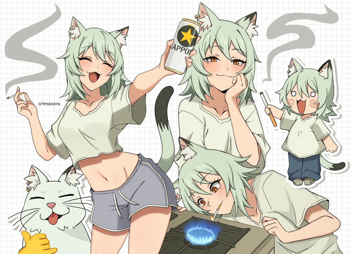 cremanata_art's tweet photo. funneh smoker cat 🚬 https://t.co/YxRMG7ecJu