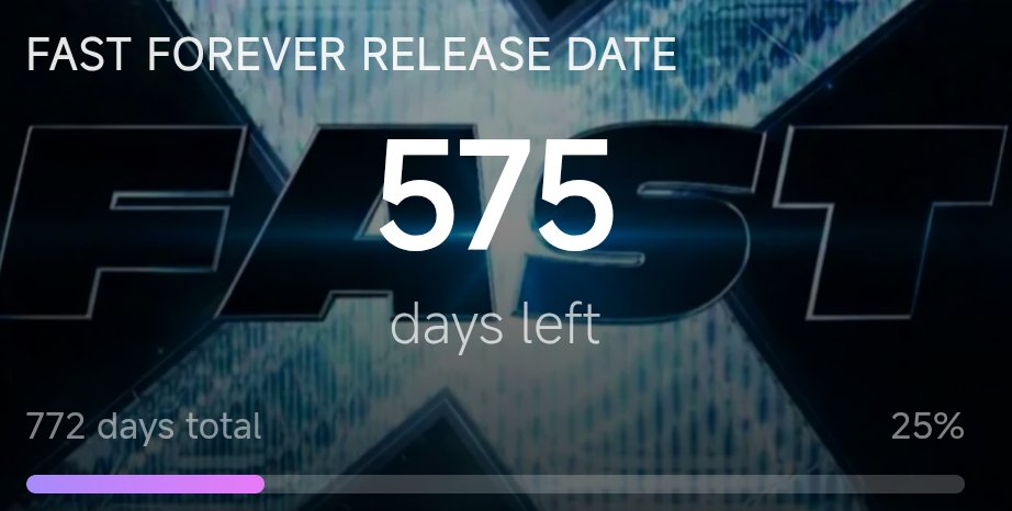 FastForever007's tweet photo. 575 days left until the release of Fast Forever 🎥 https://t.co/kqenDcVwRY