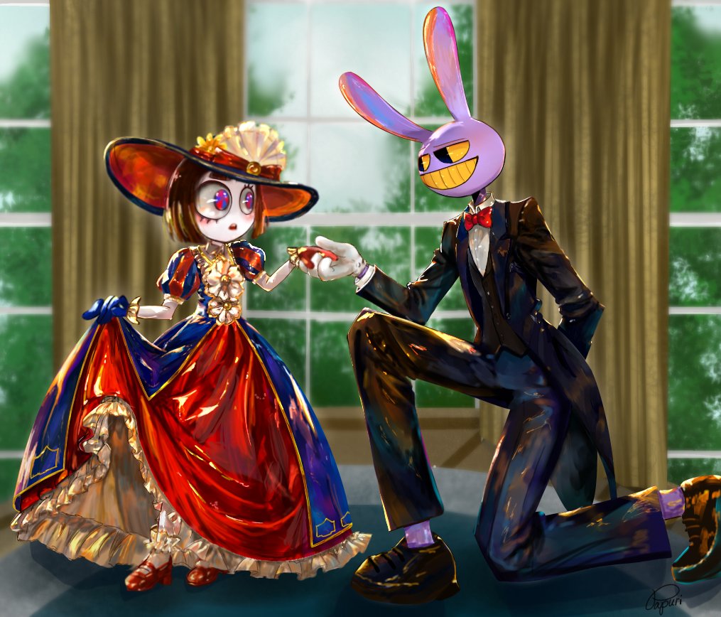 papuridoodles's tweet photo. お嬢様🤡×執事🐰

#funnybunny
#theamazingdigitalcirusfanart 
#アメデジ https://t.co/5588aqpwSm