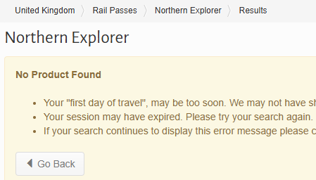 EuropeanNick's tweet photo. @northernassist 

Hello and trying to buy a Northern Explorer ticket. Repeatedly get this message.

Can you help, please. 

Thank you. https://t.co/lxBKKkvMge