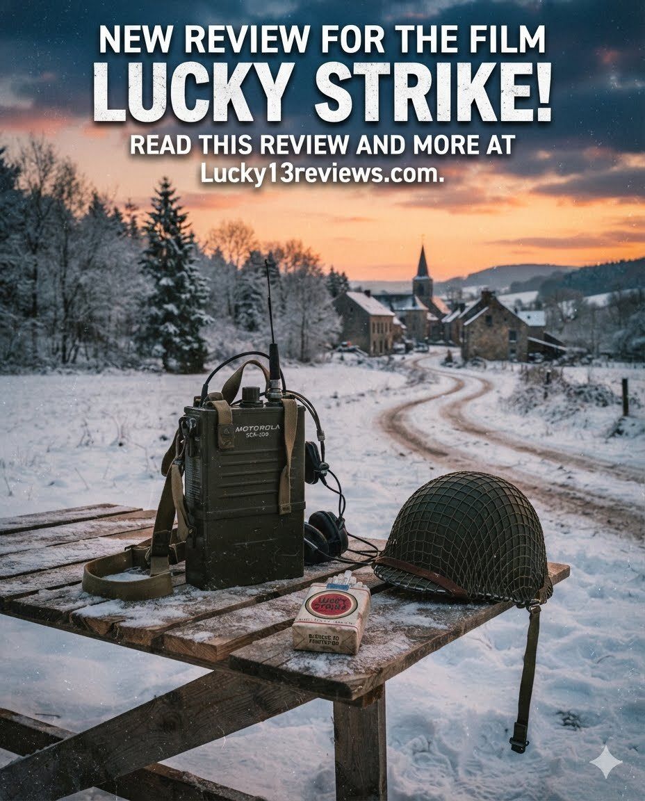 Lucky13Review's tweet photo. REVIEW For the thrilling World War II Action film #LUCKYSTRIKE starring #ScottEastwood and directed by #RodLurie
https://t.co/QQiPZrVlmn https://t.co/G8iyJShVWe