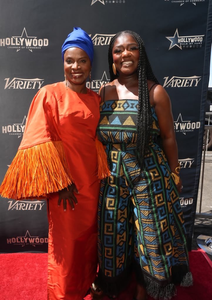 Dentaa_show's tweet photo. Yesterday was unforgettable as we witnessed history being made @angeliquekidjo became the first Black African artist to receive a star on the Hollywood Walk of Fame. 

Four decades of sheer talent, purpose and global impact. It was beautiful to celebrate her alongside H.E. Agniola Anne-Sophie Ahouanmenou, @djimon_hounsou , @thefolake  @harveymasonjr , @panosapanay  @adekunlegold  @YassineLatoundji @shirazee @VirginieBesson and @willemdafoe to name a few.

At the reception @guba_enterprise  and @mazdadenon  had the honour of presenting Angélique with a Congressional Recognition on behalf of Congressman Christian D. Menefee, celebrating her artistic excellence, cultural influence and humanitarian service.

Congratulations, Mama Africa. Your star will shine forever. 🌍

Outfit: @zephansandco
Photo: @apmworldmag
MUA: @tyshalamakeup 
Stylist @da_therapizt 
Braids @sireen_hair 

#AngeliqueKidjo #HollywoodWalkOfFame #AfricanExcellence #BlackHistory #GUBA
