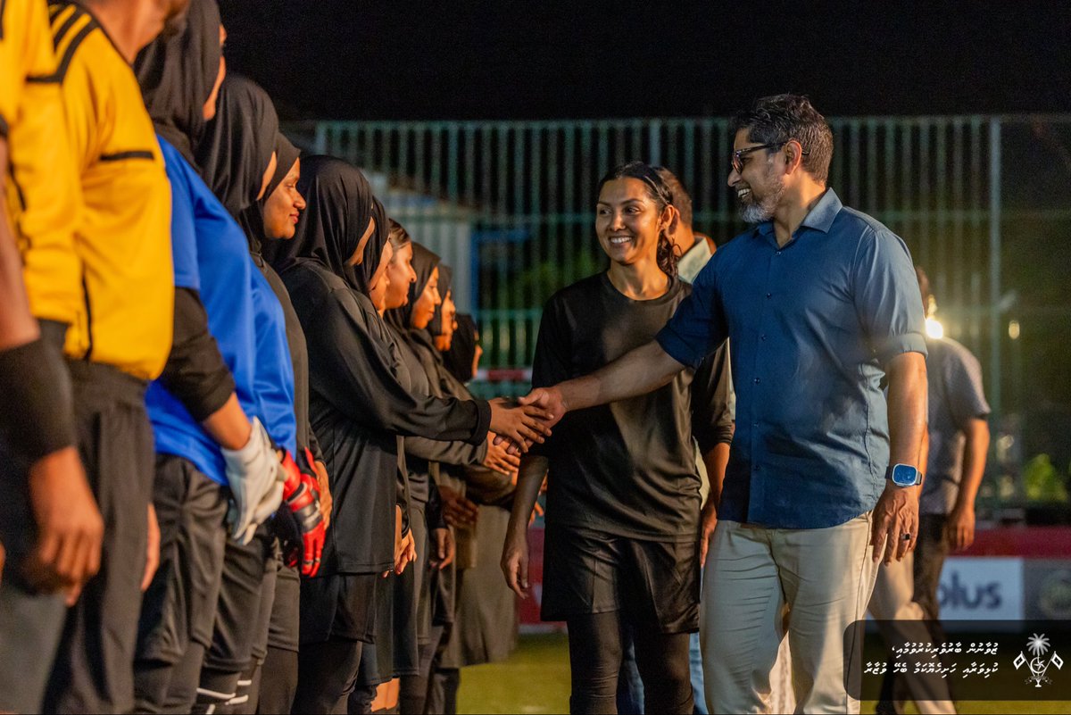 MoYSF_mv's tweet photo. Commissioner of Sports Mohamed Tholal attended the opening match of the 2nd Edition of Health Cup 2026. 

The tournament features 16 teams in the Men’s Division and 9 teams in the Women’s Division, bringing together athletes and teams for two weeks of competitive action. https://t.co/NKC4DbnHmj