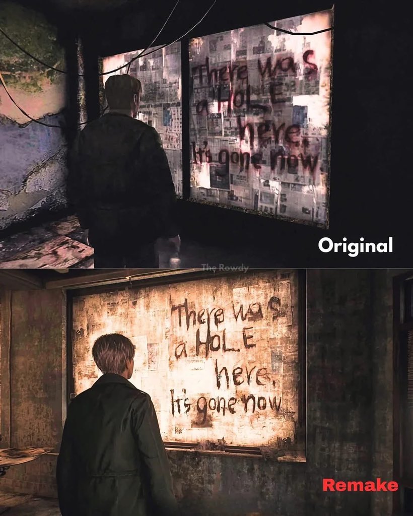 immalkwalahi's tweet photo. Silent Hill 2 (2001)/silent hill 2 remake (2024) https://t.co/iUUMytcmk9