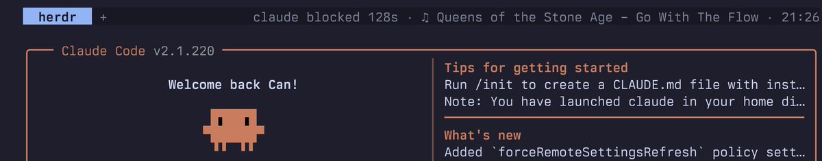 herdrdev's tweet photo. herdr 0.8.2 is out!

more customizable tab bar, windows out of beta 🎉, window title sync, qwen code support and ~60 other fixes

(also rip 0.8.1, gone before the tweet) https://t.co/LpQeO3vOLC