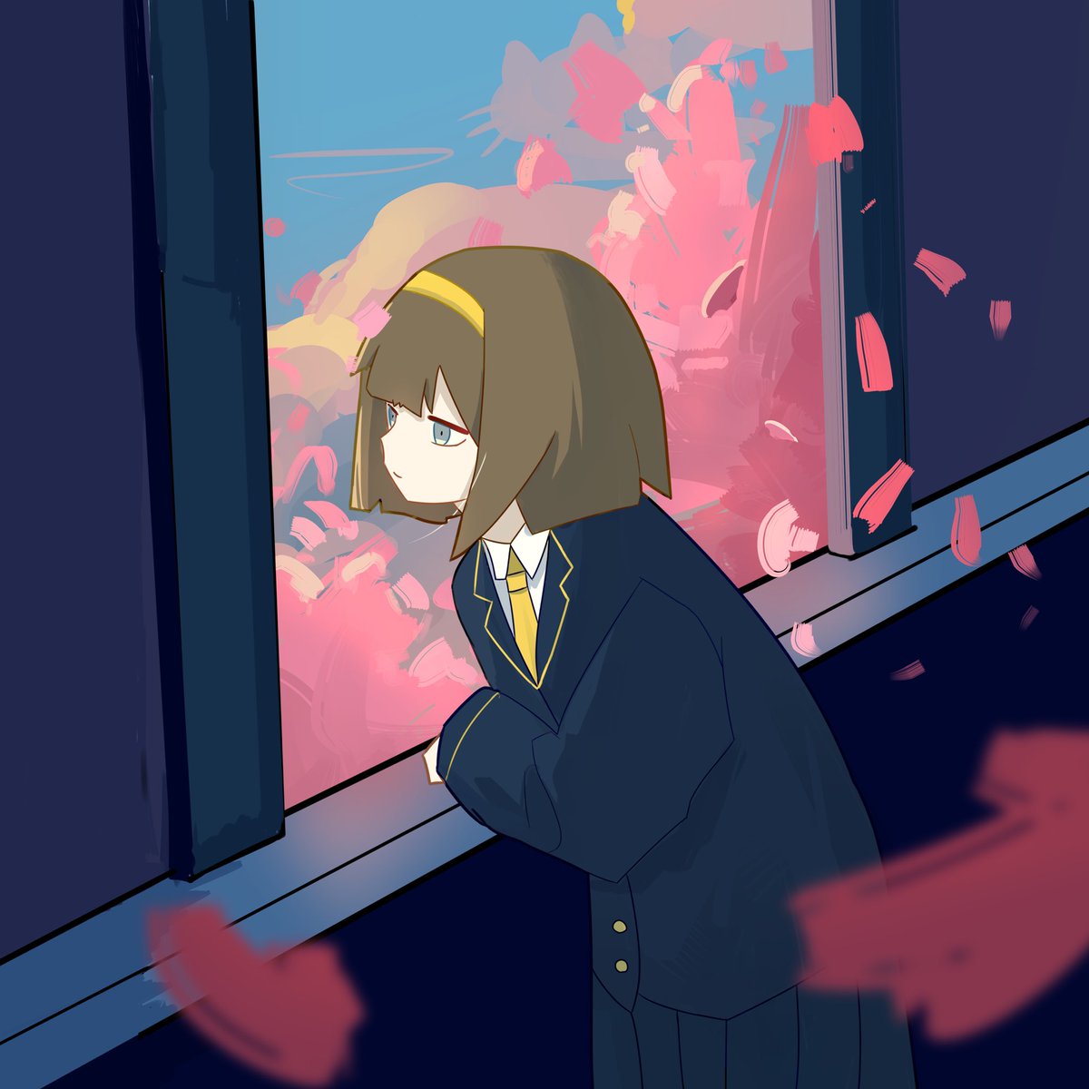 harimakiNoRice's tweet photo. 放課後の第三の心臓
(背景は友達が描いてくれました〜！) https://t.co/3nrWZBWiXM