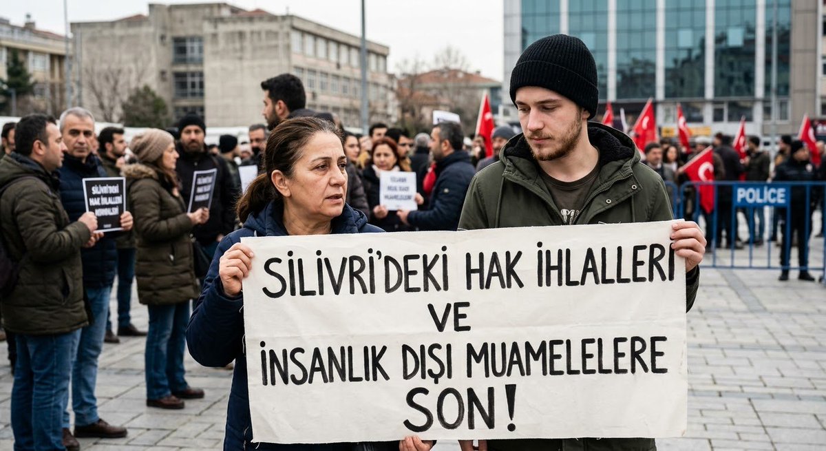 AytenKuru's tweet photo. Silivri’deki hak ihlalleri ve insanlık dışı muameleler artık göz ardı edilemez bir seviyeye ulaştı. İnsan onurunu yok sayan bu uygulamalara son verilmeli, adalet ve hürriyet herkes için eşit işlemeli!

#SilivrideİnsanlıkAyıbi https://t.co/TaSUTKw9BH