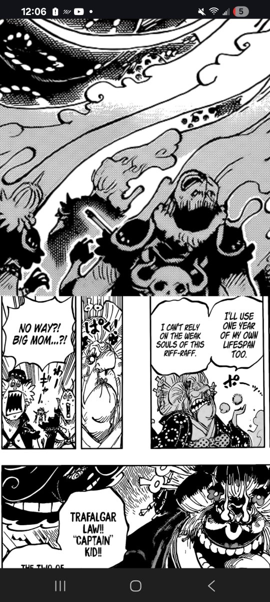 whitehunter23's tweet photo. @Musashi_143_ Nah..he needs haki (power) to fuel what he imagines..energy can be converted from one form to another meat(LIFE) is a form of energy which he is converting to regeneration..bigmom takes life energy from souls to regenerate..
https://t.co/7SJumGpyzO https://t.co/UwirYKG2vc