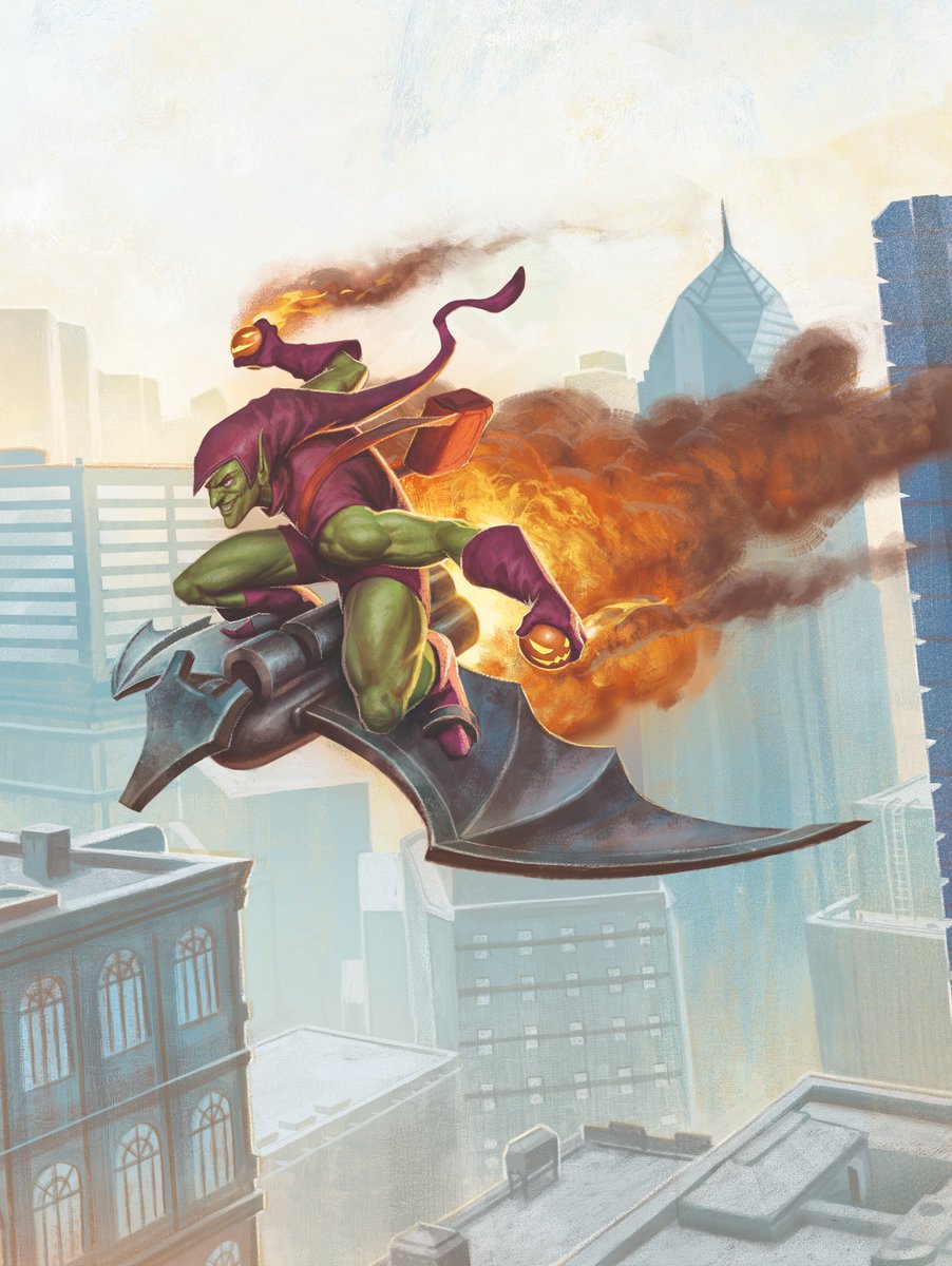 forrestimel's tweet photo. I just realized I never posted this art I did for the interior of the Spider-man prerelease boxes for Magic. https://t.co/tWbupp0EoR