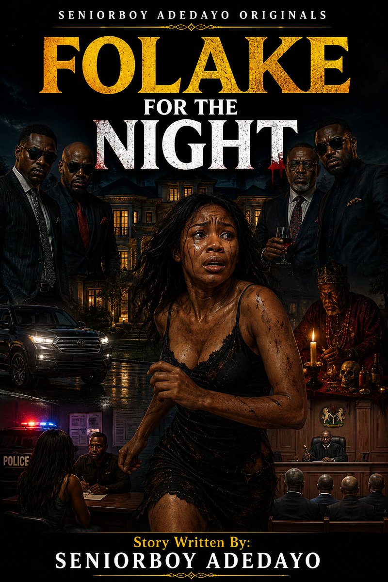 seniorboyade's tweet photo. FOLAKE FOR THE NIGHT (FINAL SAGA 4) IS OUT NOW!

The investigation lasted for several months. What had started as Folake's desperate escape from death soon became one of the biggest criminal investigations in the country's history.
Every piece of evidence recovered from the mansion revealed another horrifying secret. Police forensic experts examined the underground chamber and found traces of blood belonging to multiple victims...Read more on Storipod.

Available on @storipodApp only.

➝ Storipod: https://t.co/1tVbeUpdSJ

#FOLAKEFORTHENIGHT #FFTN #FINALSAGA4 #OUTNOW